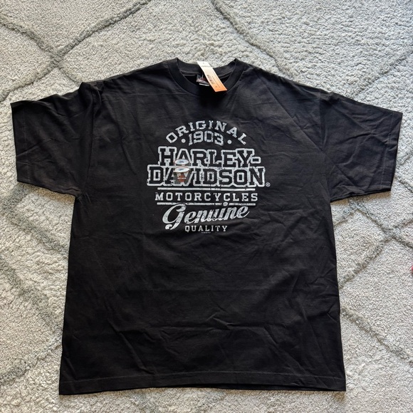 Harley Davidson tshirt short sleeve black Denny’s Springfield Missouri XXL new - Picture 1 of 8